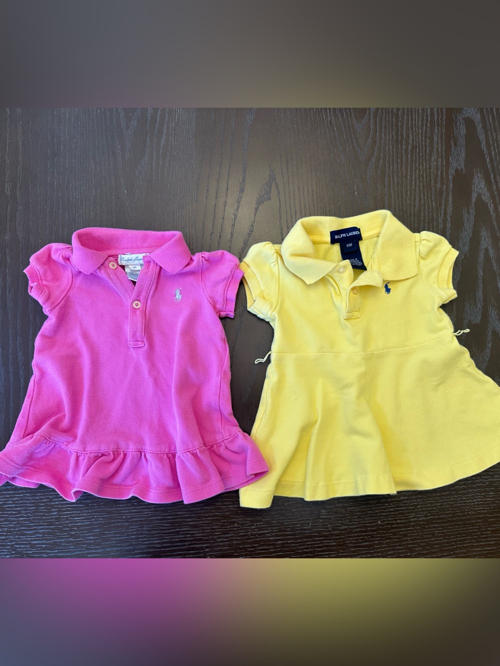 Ralph Lauren Baby Polo Dress Duo - Pink & Yellow